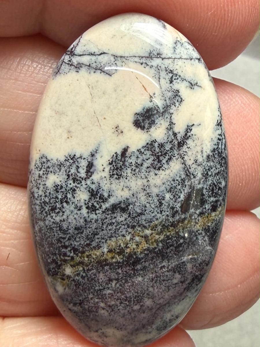 Oval 36x21mm Porcelain Jasper Cabochon 50