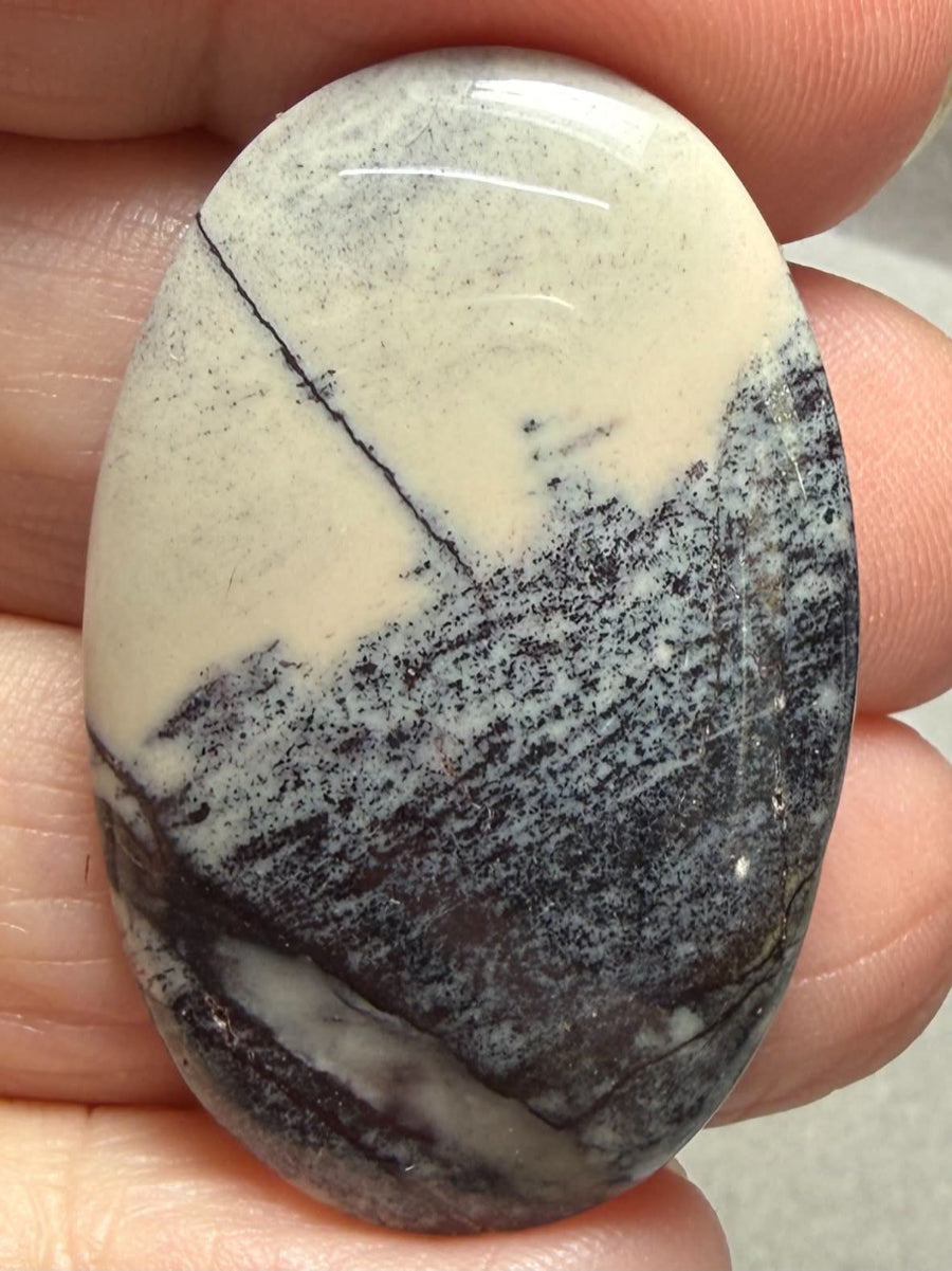 Oval 38x24mm Porcelain Jasper Cabochon 53