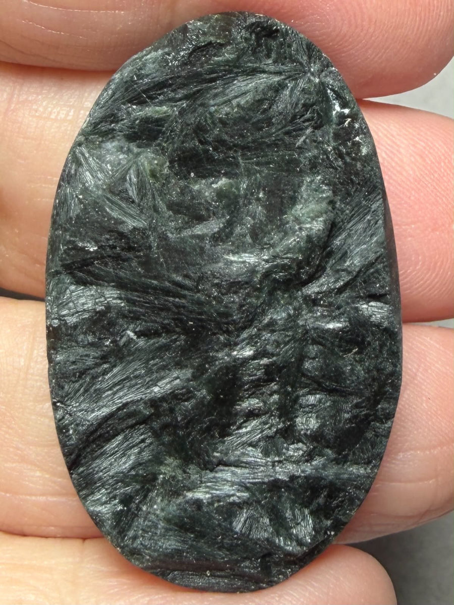 Oval 39x24mm Actinolite Cabochon 04