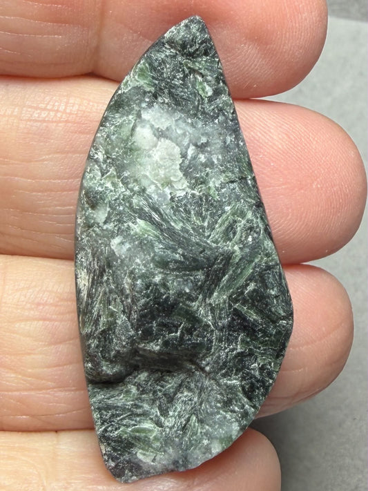 Freeform 43x19mm Actinolite Cabochon 05