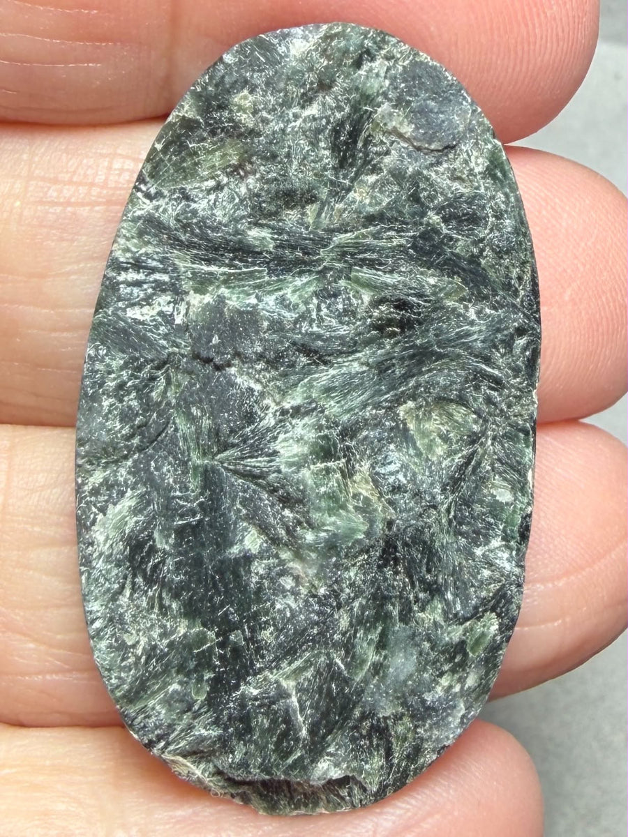 Oval 39x23mm Actinolite Cabochon 15