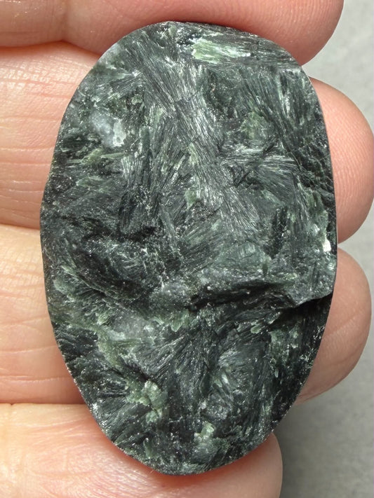 Oval 34x22mm Actinolite Cabochon 18
