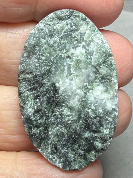 Oval 39x24mm Actinolite Cabochon 23