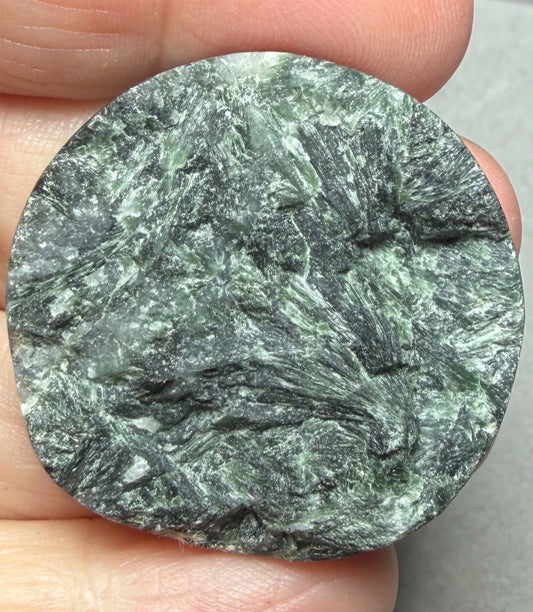 Round 35x35mm Actinolite Cabochon 24
