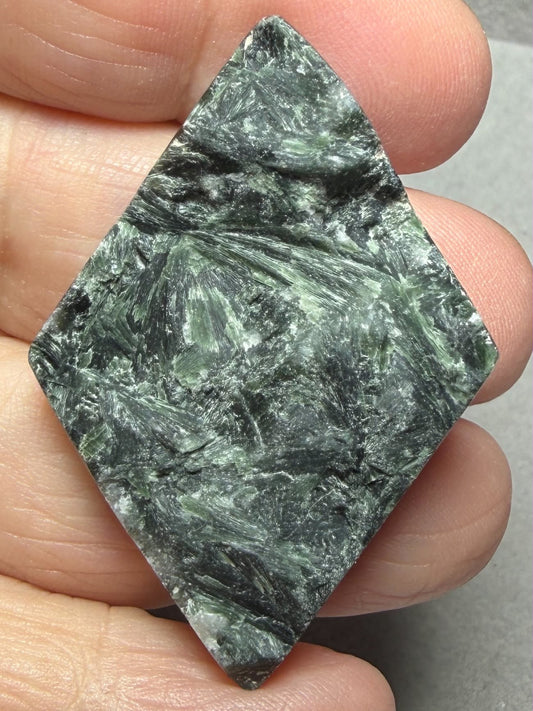 Diamond 47x32mm Actinolite Cabochon 25