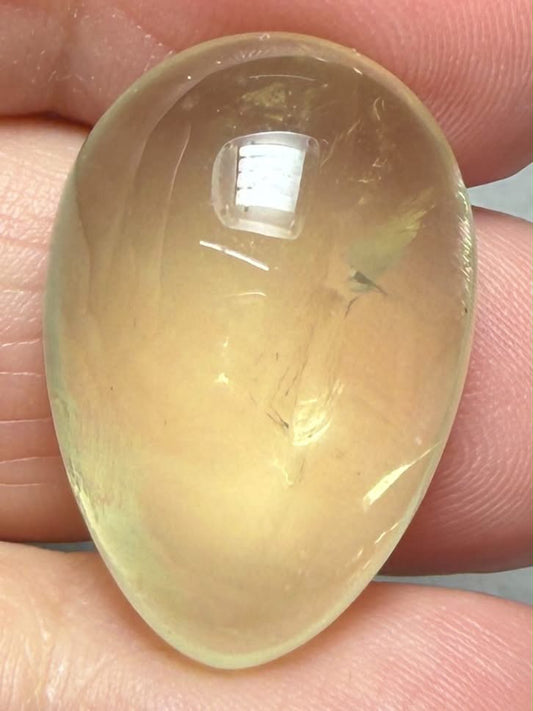 Teardrop 26x18mm Lemon Quartz Cabochon 07