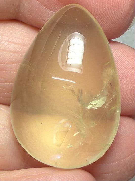 Teardrop 30x20mm Lemon Quartz Cabochon 18