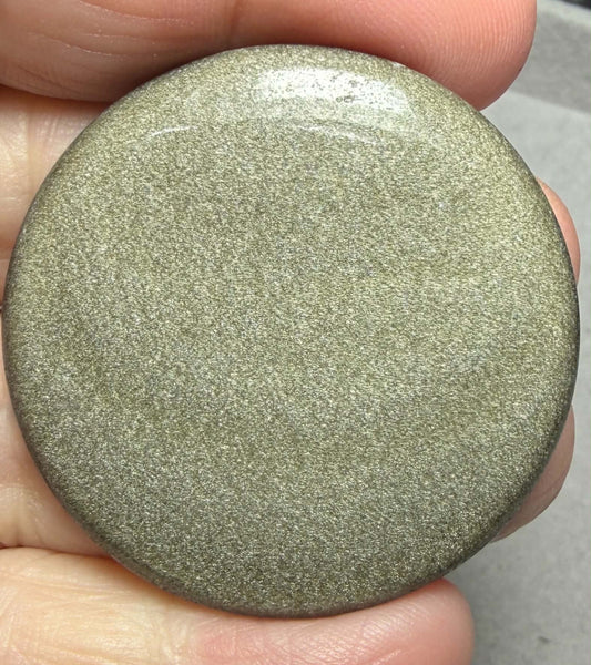 Round 41x41mm Gold Sheen Obsidian Cabochon 31