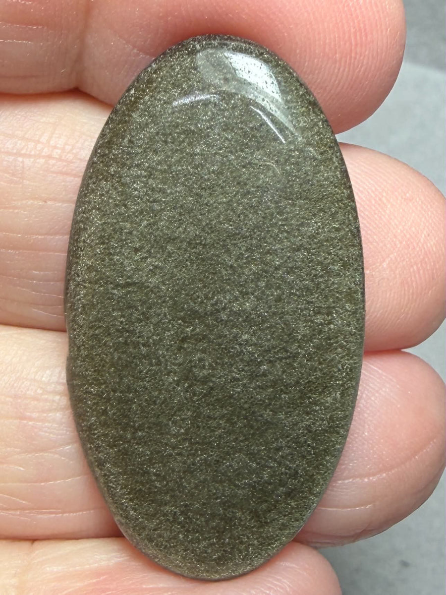 Oval 35x21mm Gold Sheen Obsidian Cabochon 44