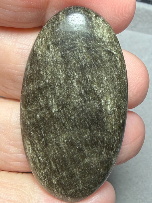 Oval 48x26mm Gold Sheen Obsidian Cabochon 50