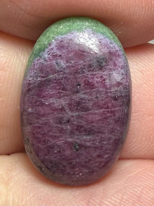 Oval 20x13mm Ruby Zoisite Cabochon 21