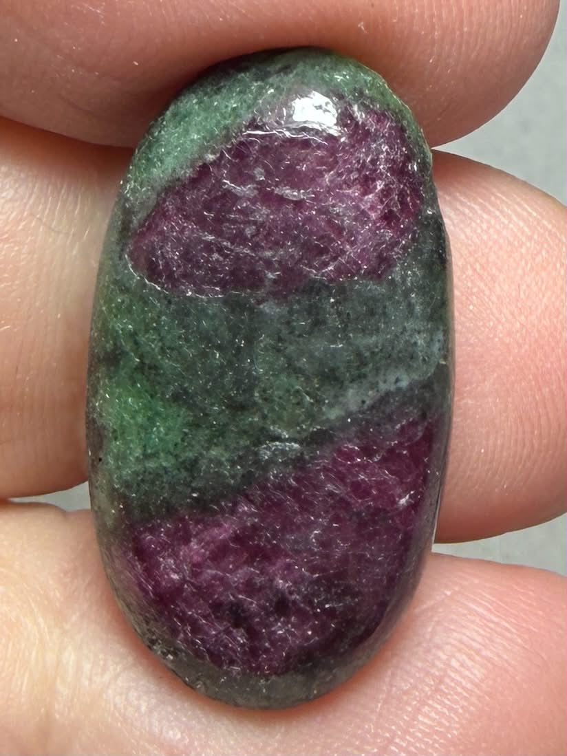 Oval 27x14mm Ruby Zoisite Cabochon 26