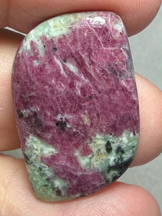 Freeform 30x19mm Ruby Zoisite Cabochon 29