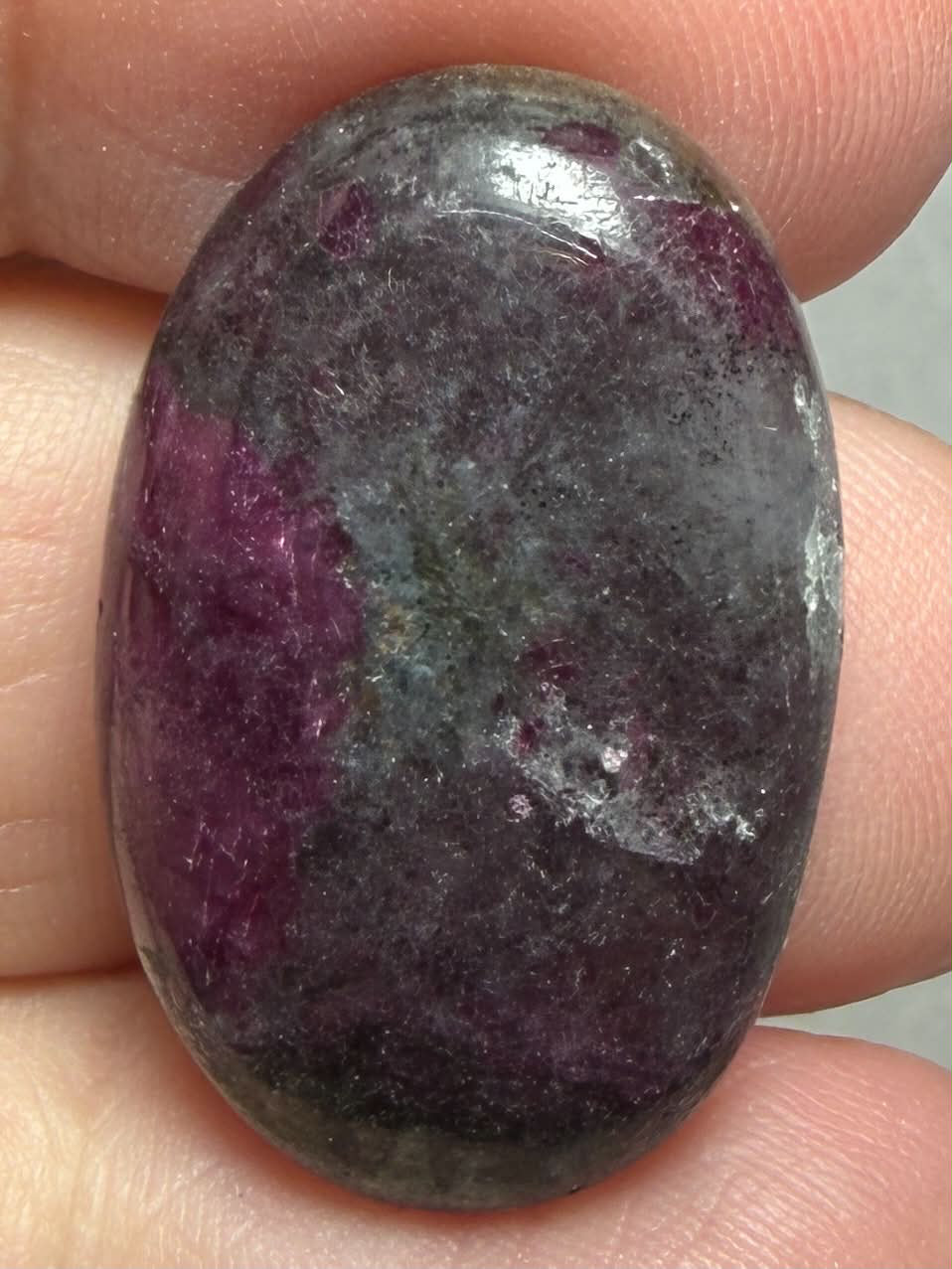 Oval 28x17mm Ruby Zoisite Cabochon 42