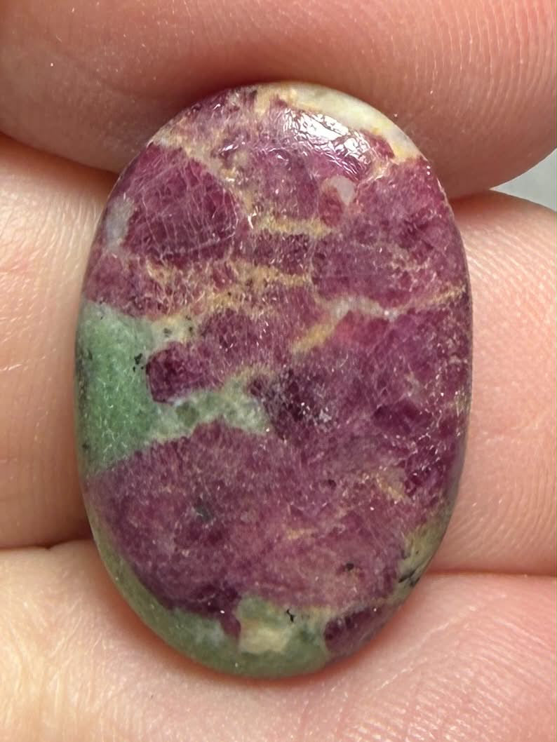 Oval 22x14mm Ruby Zoisite Cabochon 47
