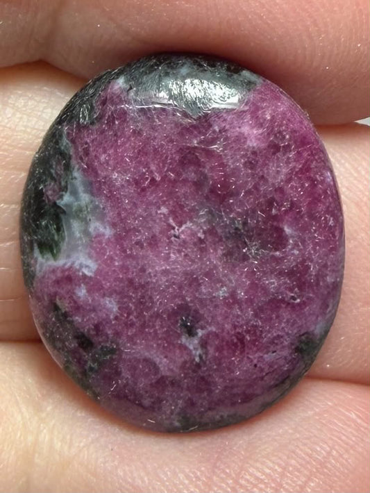 Oval 21x18mm Ruby Zoisite Cabochon 58