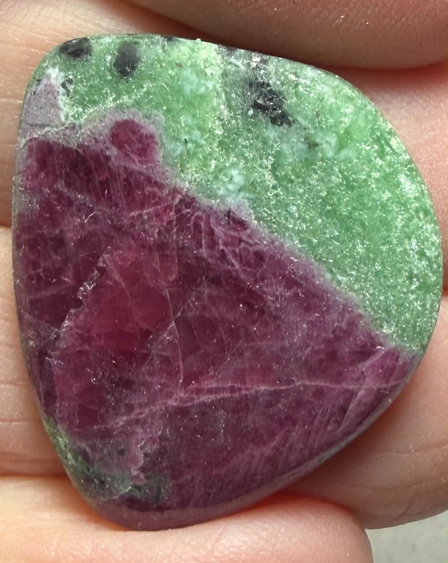 Freeform 28x23mm Ruby Zoisite Cabochon 60