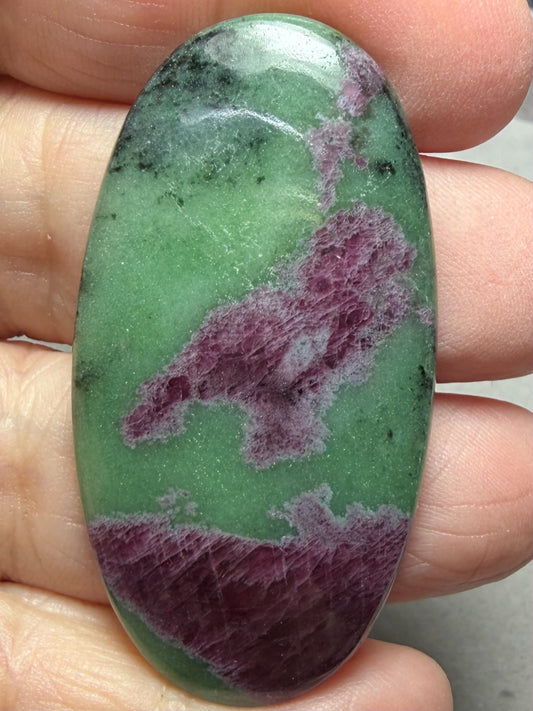 Oval 50x26mm Ruby Zoisite Cabochon 62