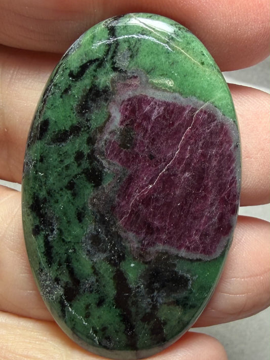 Oval 45x28mm Ruby Zoisite Cabochon 65