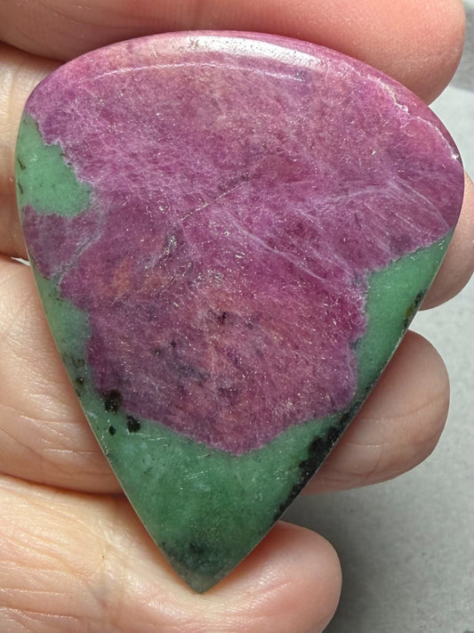 Teardrop 48x37mm Ruby Zoisite Cabochon 71