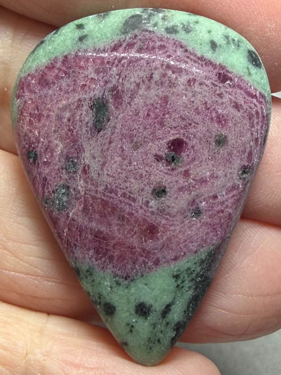 Teardrop 40x29mm Ruby Zoisite Cabochon 75