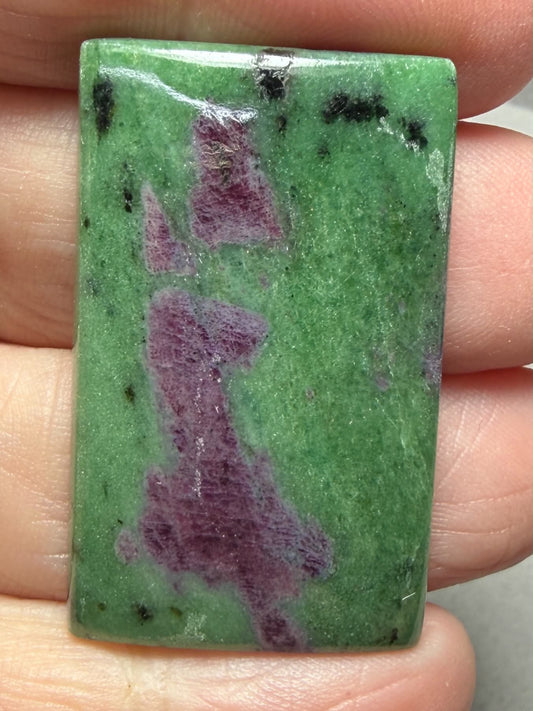 Rectangle 37x23mm Ruby Zoisite Cabochon 77