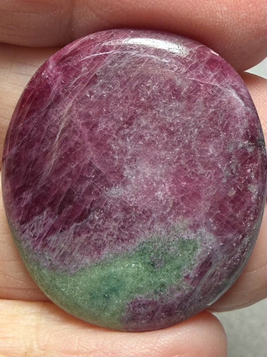 Oval 34x30mm Ruby Zoisite Cabochon 78