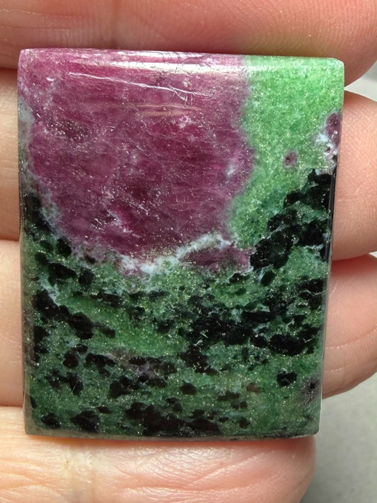 Rectangle 34x27mm Ruby Zoisite Cabochon 85