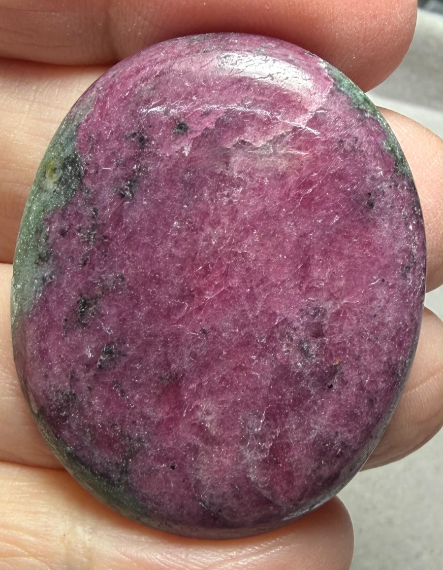 Oval 39x32mm Ruby Zoisite Cabochon 88