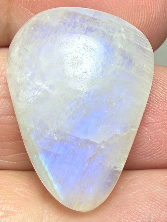 Freeform 26x19mm Rainbow Moonstone Cabochon 91