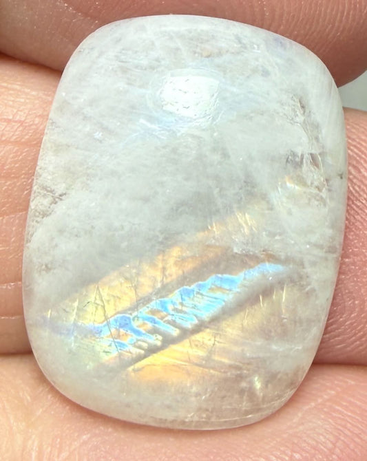 Rectangle 22x17mm Rainbow Moonstone Cabochon 103