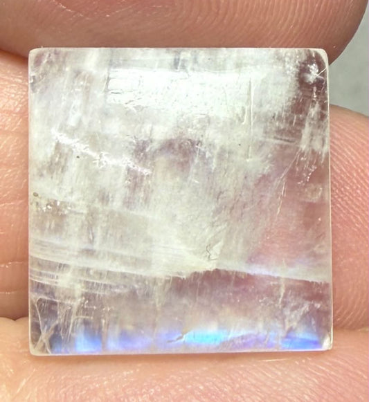 Square 17x17mm Rainbow Moonstone Cabochon 104