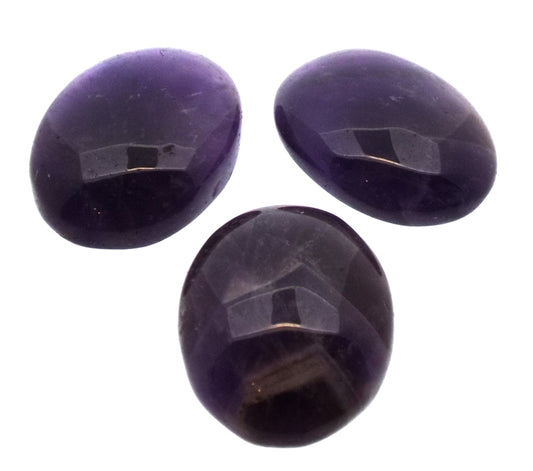 Single Oval 27mm to 29mm Long Amethyst Cabochon
