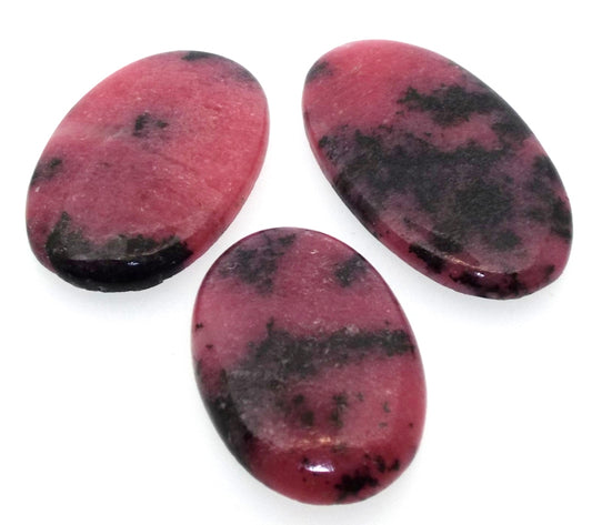 Single Oval 36mm to 43mm Long Rhodonite Cabochon