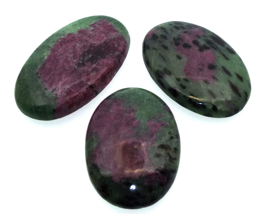 Single Oval 37mm to 42mm Long Ruby Zoisite Cabochon